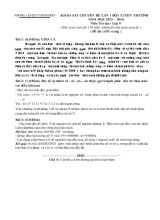 Khảo sát Chuyên đề lần 1 đội tuyển thi tỉnh năm học 2013  2014. môn Tin học- Lớp 9